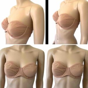 SKIMS Mesh Strapless Underwire Women’s Ochre multi-way strap BR-STP-0229 new
